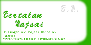 bertalan majsai business card